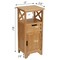 Fully Assembled 30" High Bamboo End Side Table, Bathroom Floor Cabinet, Bedroom Tall Nightstand